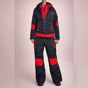 Women's Black and Red Ski Jacket